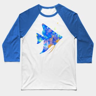 Angelfish Watercolor Painting Baseball T-Shirt